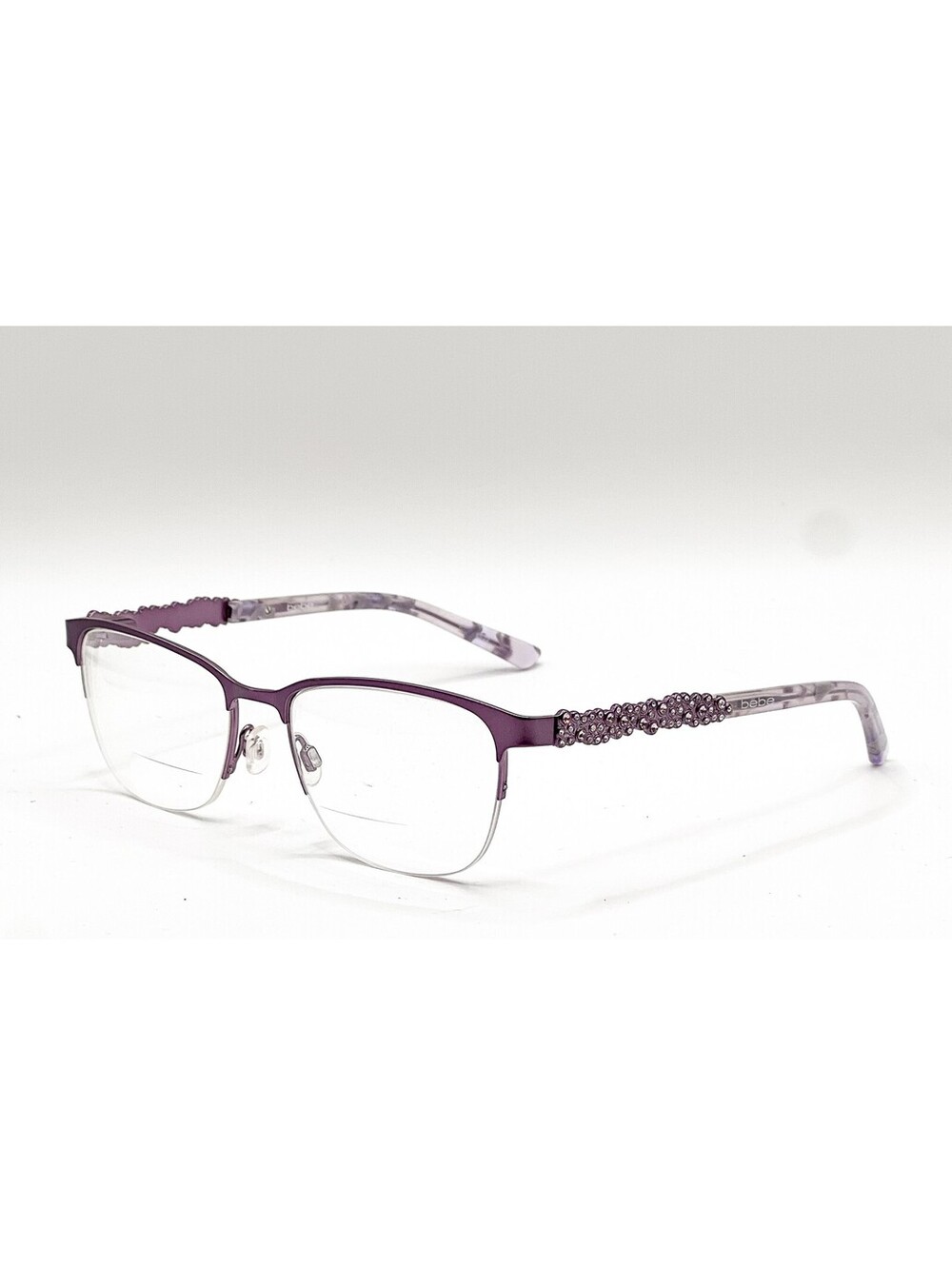 Bebe BB5177 500 Plum Rectangle Authentic Eyeglass Frames 52-17-135